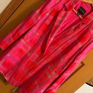 Pink Plaid Blazer